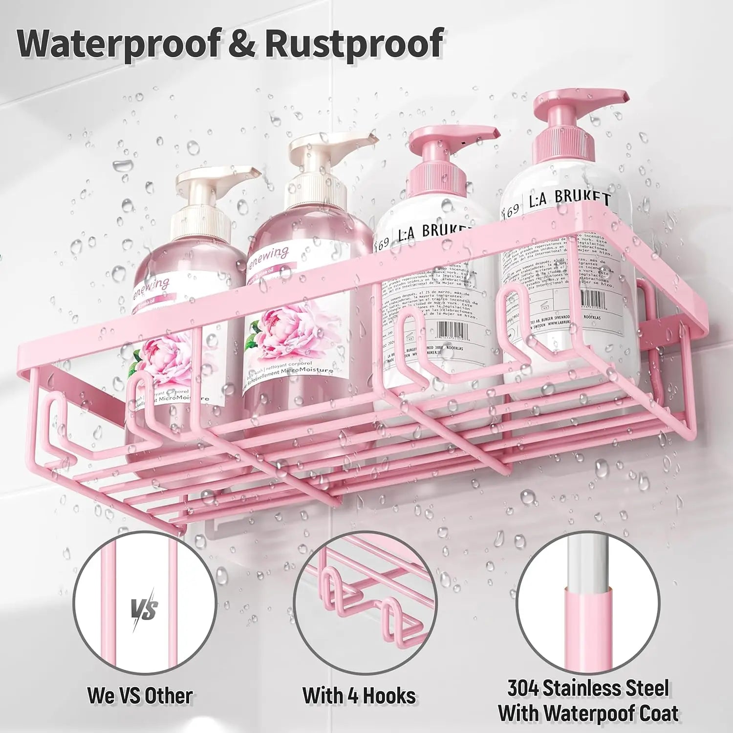 5-Pack Shower Caddy Organizer