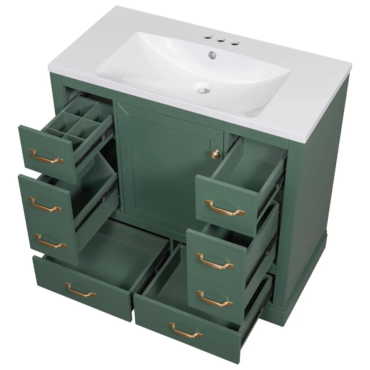 36" Vanity Bathroom Cabinet with Sink Top,