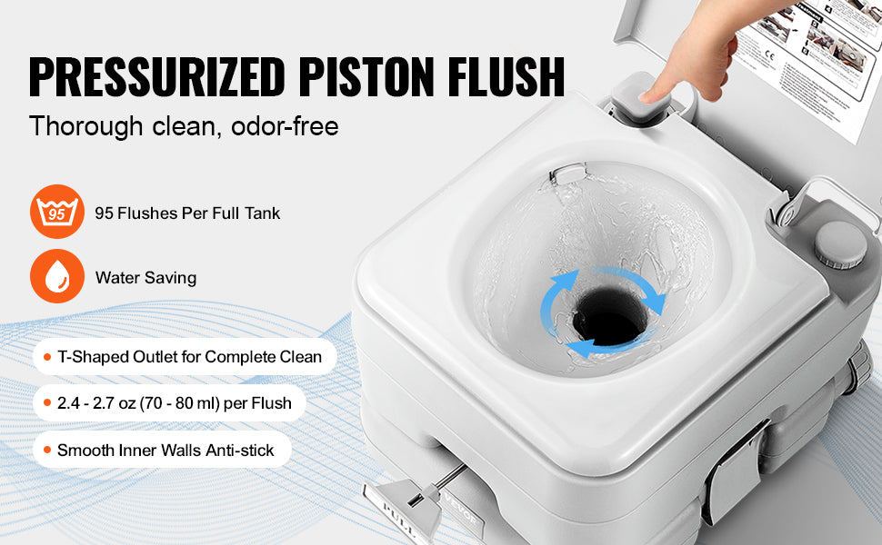 Portable Toilet for Camping Porta Potty Push-Button