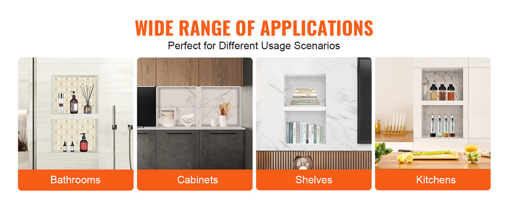 Shower Niche Ready for Tile Shelf Organizer